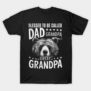 Blessed To Be Called Dad Grandpa Great Grandpa Father's Day T-Shirt